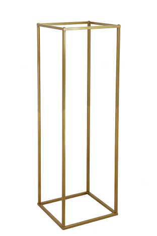 gold stand flower pedestal plinth frame stands plinths floral metal table holstens display