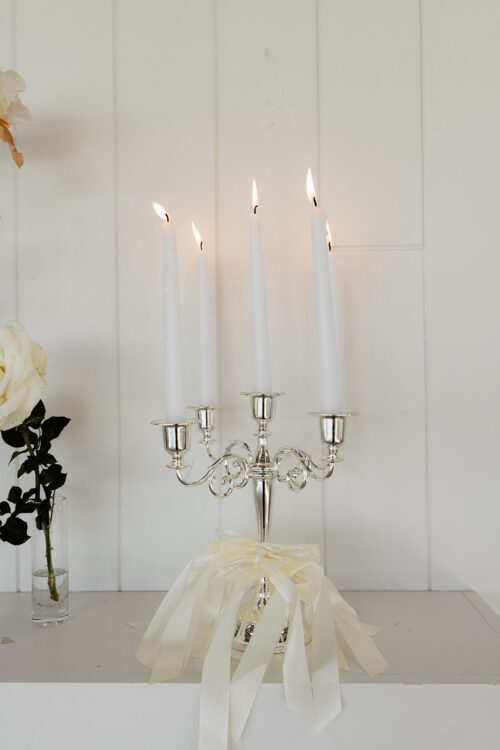 Silver 5 Arm Candelabra